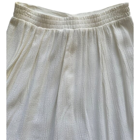 Petite Sophisticate Womens white crepe decorative button-downpanel skirt Size Sm - Picture 4 of 9